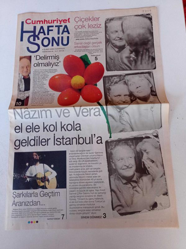 Cumhuriyet Haftasonu Gazetesi 9 Şubat 2008 Sayı 89 Nazım  