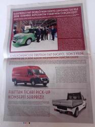 Cumhuriyet Otomobil Gazetesi - 4 Aralık 2010 - Ticari Araçlar - Fiat Başarıyla Geleceğe Taşıyor - Elektrikli Fiat Doblo - Renault Trafic Sınıf Atladı - Ford Yenilenen Transit İle Çok İddialı