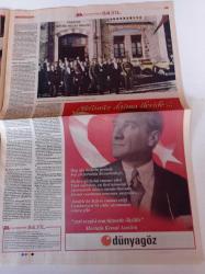 Cumhuriyet 84. Yıl Gazetesi - 29 Ekim 2007 - Mustafa Kemal Atatürk Fotoğrafı - Arkadaşlar Yarın Cumhuriyeti İlan Ediyoruz - Türkiye Bambaşka Bir Güne Uyanacak - KO Adaylığını Erzurum'dan - Ya Meclis Kemalist Olursa