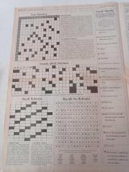 Cumhuriyet Bulmaca Gazetesi -15 Ağustos 2004 - Sayı 960 - Aşık Veysel - Şener Şen - Meral Okay - Uğur Yücel - Konulu Şifreli Bulmaca