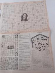 Cumhuriyet Bulmaca Gazetesi -15 Ağustos 2004 - Sayı 960 - Aşık Veysel - Şener Şen - Meral Okay - Uğur Yücel - Konulu Şifreli Bulmaca