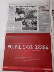 Cumhuriyet 90. Yıl Gazetesi - 7 Mayıs 2014 - Mustafa Kemal Atatürk - 90 Yıllık Yolculuk Bir Gazete 3 Dönem - 1924-1954- Yunus Nadi - Yeni Gün'den Cumhuriyet'e- Devrimler Ve Cumhuriyet - Atatürk Cumhuriyet'e Borç Veriyor - Leyla Uşaklıgil - Kadın Hakları