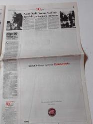 Cumhuriyet 90. Yıl Gazetesi - 7 Mayıs 2014 - Mustafa Kemal Atatürk - 90 Yıllık Yolculuk Bir Gazete 3 Dönem - 1924-1954- Yunus Nadi - Yeni Gün'den Cumhuriyet'e- Devrimler Ve Cumhuriyet - Atatürk Cumhuriyet'e Borç Veriyor - Leyla Uşaklıgil - Kadın Hakları