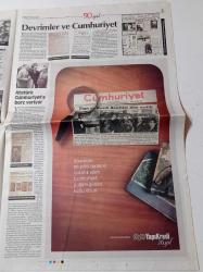 Cumhuriyet 90. Yıl Gazetesi - 7 Mayıs 2014 - Mustafa Kemal Atatürk - 90 Yıllık Yolculuk Bir Gazete 3 Dönem - 1924-1954- Yunus Nadi - Yeni Gün'den Cumhuriyet'e- Devrimler Ve Cumhuriyet - Atatürk Cumhuriyet'e Borç Veriyor - Leyla Uşaklıgil - Kadın Hakları