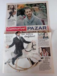 Cumhuriyet Pazar Gazetesi - 23 Kasım 2014 - Sayı 1496 - Okan Bayülgen ve Erkan Koçak Köstendil Fotoğrafı - Abim Deniz Gezmiş - Ben Emekli Bir Solcu Değilim - Serenay Aktaş