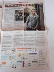 Cumhuriyet Pazar Gazetesi - 23 Kasım 2014 - Sayı 1496 - Okan Bayülgen ve Erkan Koçak Köstendil Fotoğrafı - Abim Deniz Gezmiş - Ben Emekli Bir Solcu Değilim - Serenay Aktaş