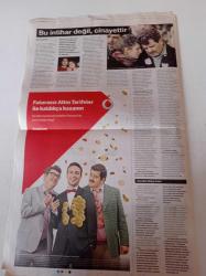Cumhuriyet Pazar Gazetesi - 16 Mart 2014 - Sayı 1460 - Didem Balçın Ve Barış Atay Fotoğrafı - Redhack - Kıvanç Tatlıtuğ - Kenan İmirzalıoğlu - Karşı Lig Başka Bir Futbol Mümkün
