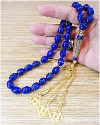 SüPeR DOĞAL LAPİS TAŞI 33 LÜK TESBİH.....9,5x13,5mm Özel Dizayn