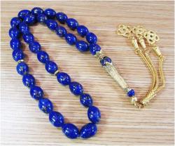 SüPeR DOĞAL LAPİS TAŞI 33 LÜK TESBİH.....9,5x13,5mm Özel Dizayn
