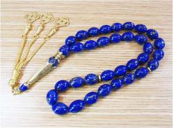 SüPeR DOĞAL LAPİS TAŞI 33 LÜK TESBİH.....9,5x13,5mm Özel Dizayn