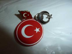 TÜRK BAYRAĞI ROZETİ ve KUMAŞ TÜRK BAYRAĞI ARMASI 15 ADET HEPSİ SIFIR