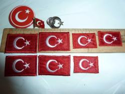 TÜRK BAYRAĞI ROZET ve KUMAŞ ARMA 10 ADET HEPSİ SIFIR