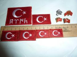 MHP ROZET ve TÜRK BAYRAĞI KUMAŞ ARMA 10 ADET HEPSİ SIFIR