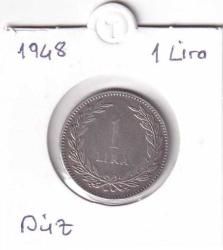 1948 1 LİRA ÇÇT+  GÜMÜŞ:7,5 GR (L-66)