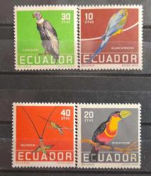 EKVATOR 1958 -TROPİK KUŞLAR- FAUNA - MNH - DAMGASIZ
