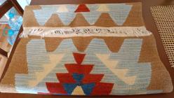 KİLİM - ANADOLU GELENEKSEL EL DOKUMA SECCADE  FORMUNDA YÖRÜK YÜN  KİLİM Ebat: 57x 95 cm..