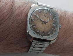 İSVİÇRE ANTİK ORALLİ MARKA KURMALI BAKIMLI MUHTEŞEM ORİJİNAL SÜPER TAKVİMLİ KOL SAATİ H1A2R1 NADİR