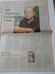 Cumhuriyet Pazar Gazetesi - 15 Ağustos 2004 - Sayı 960 - Arzu Yanardağ - Babam Can Yücel - Tarih Vakfı - Barışa Rock Ya Da Rock'n Coke