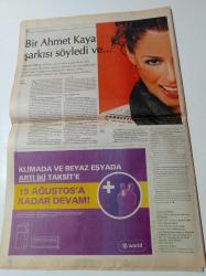 Cumhuriyet Pazar Gazetesi - 15 Ağustos 2004 - Sayı 960 - Arzu Yanardağ - Babam Can Yücel - Tarih Vakfı - Barışa Rock Ya Da Rock'n Coke