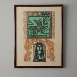 Mustafa Aslıer İmzalı Özgün Baskı Resim