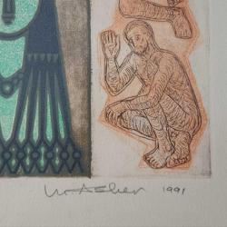 Mustafa Aslıer İmzalı Özgün Baskı Resim