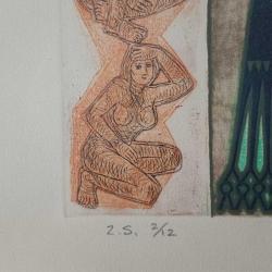 Mustafa Aslıer İmzalı Özgün Baskı Resim