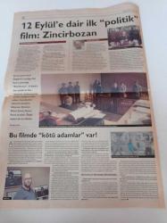 Cumhuriyet Pazar Gazetesi - 1 Nisan 2007 - Sayı 1097- 12 Eylül'e Dair İlk Politik Film Zincirbozan- Genç Filozoflar Zamanı - Hepimiz Biraz Arabeskiz - Emin Çapa Ve En Sevdiği Film Grabavica