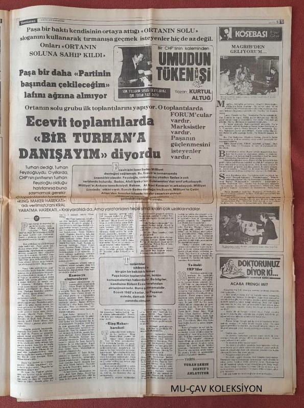 Tercüman Gazetesi 2 Mayıs 1979 Ülke Sahipsiz Değil Halk 1 Mayıs ı  