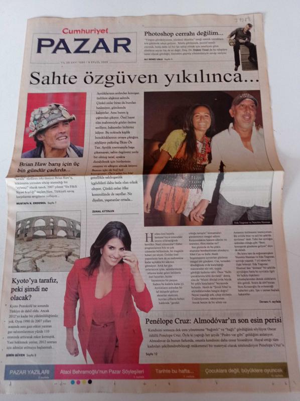 Cumhuriyet Pazar Gazetesi 6 Eylül 2009 Sayı 1224 Penelope  