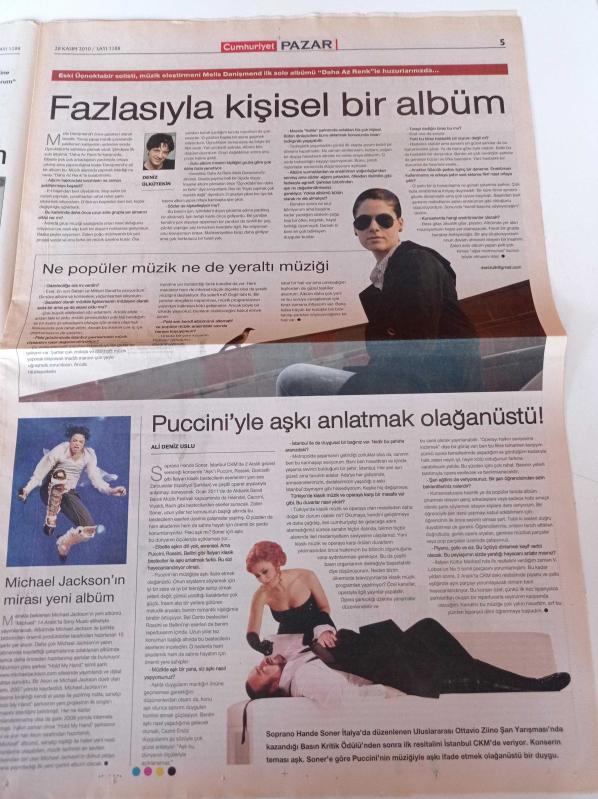 Cumhuriyet Pazar Gazetesi 28 Kasım 2010 Sayı 1288 Yavuz  