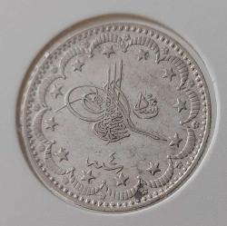 GÜMÜŞ 5 KURUŞ 1327-4 SULTAN MEHMET REŞAT DÖNEMİ ORİJİNAL ÇİLL ÖÖ2AA1 ÇOK NADİR