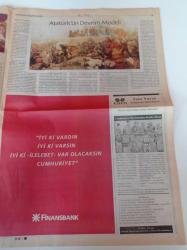 Cumhuriyet 83. Yıl Gazetesi - 29 Ekim 2006 - 28 Ekim Cumhuriyet Bayramı - Gazi Mustafa Kemal Atatürk Çizimi - Cumhuriyet Tehlikede Mi - Nazım Hikmet - Atatürk'ün Devrim Modeli - Ata'nın Kaleminden Cumhuriyet