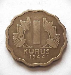 1 KURUŞ 1944 T.C. PAPATYA