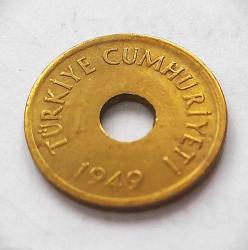1 KURUŞ 1949 DELİKLİ PRİNÇ T.C.