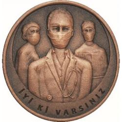 Bronz Hatıra Para Koronavirüs Sertifikalı Orjinal darphane Kiti ile gönderilecektir