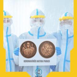 Bronz Hatıra Para Koronavirüs Sertifikalı Orjinal darphane Kiti ile gönderilecektir