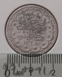 GÜMÜŞ 5 KURUŞ 1327-2 SULTAN MEHMET REŞAT DÖNEMİ ORİJİNAL ÇİLL ĞĞ2BB1 ÇOK NADİR