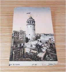 OSMANLI DÖNEMİ İstanbul-Galata Kulesi FOTOKART...