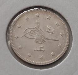 GÜMÜŞ 2 KURUŞ 1327-3 SULTAN MEHMET REŞAT DÖNEMİ ORİJİNAL ÇİL  S2V3A1 ÇOK NADİR