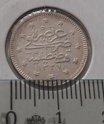 GÜMÜŞ 2 KURUŞ 1327-3 SULTAN MEHMET REŞAT DÖNEMİ ORİJİNAL ÇİL  S2V3A1 ÇOK NADİR