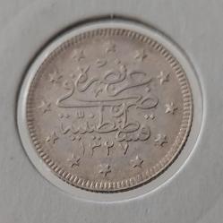 GÜMÜŞ 2 KURUŞ 1327-3 SULTAN MEHMET REŞAT DÖNEMİ ORİJİNAL ÇİL  S2V3A1 ÇOK NADİR