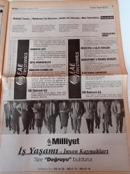 Milliyet İş Yaşamı Ve İnsan Kaynakları Gazetesi - 11 Mayıs 1997 - Sayı 23 - Türk Hava Yolları Pazarlama Başkanı Aliye Alptekin Çalışan Annelere Sesleniyor- Gelişim Ve Meslek Fuarı - TRİSAD Atakta - Medline Mobil Sağlık Hizmetleri