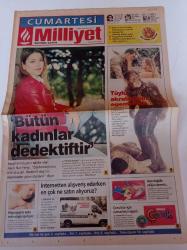 Milliyet Cumartesi Gazetesi - 20 Ekim 2001 - Aşkın Nur Yengi Fotoğrafı - Bütün Kadınlar Dedektiftir - Bilgisayarla Seks Teknolojisi Geliyor - Levent Yüksel - Zuhal Olcay - Haluk Bilginer - Bob Marley