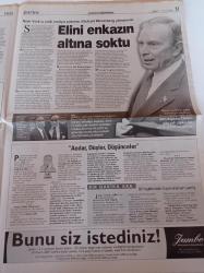 Milliyet Pazar Gazetesi - 11 Kasım 2001 - Son Tango İstanbul'da - Marlon Brando ve Maria Schneider Ünlü Sevişme Sahnesi - Yıldırım Mayruk Fotoğrafı - Ayşe Arman - Biri Bizi Gözetliyor - Kırmızı Değirmen Efsanesi