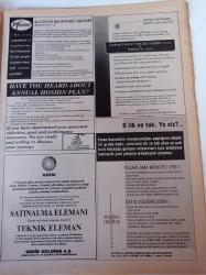 Milliyet İş Yaşamı Ve İnsan Kaynakları Gazetesi - 23 Şubat 1997 - Sayı 12 - Burger King'in Eğitim Ve İnsan Kaynakları Müdürü İmer Artan Fotoğrafı - Tab Gıda Türkiye - Sevgililer Günü -  Nedret Birim - Memduh Efendioğlu