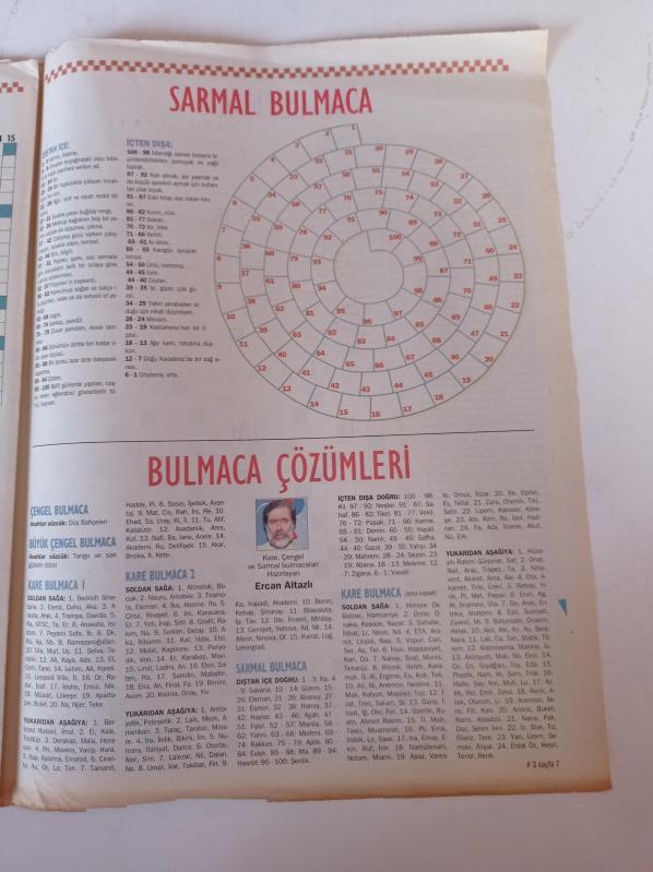 Milliyet Bulmaca Gazetesi 20 Nisan 1997 Sayı 3 Sezen Aksu  