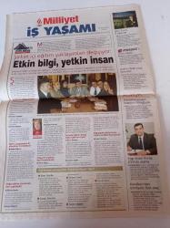 Milliyet İş Yaşamı Ve İnsan Kaynakları Gazetesi - 28 Ocak 2001 - Yeni Liderlik Profili - Joseph Siegel - Fark Yaratan Müşteriyi Kapar - Bernard Shaw- Yaşam Öyküsüyle Gelişen Liderlik - Girişimci Lider