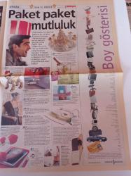 Milliyet Vitrin Gazetesi - 22 Aralık 2001 - Ece Erken Herkesten Dudak İstiyorum - Hazır Kart 2002 Takvimi - Tarkan Fotoğrafı - Çam Ağacından Kutu - Yves Rocher - Flormar