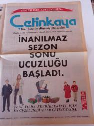 Milliyet Vitrin Gazetesi - 29 Aralık 2001 - Aşkım Aşkım Dizisinin Çekik Gözlü Aşçısı Makiko Fotoğrafı - Tarkan Özgürlük Yolcusu - Çetinkaya Mağazası - 2001 Market Fiyatları