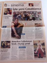 Milliyet Cumartesi Gazetesi - 3 Mart 2001 - Penelope Cruz Fotoğrafı - Ciguli - Tarık Akan - Yonca Evcimik - Futbol Okunuyor - Meg Ryan - Russel Crowe